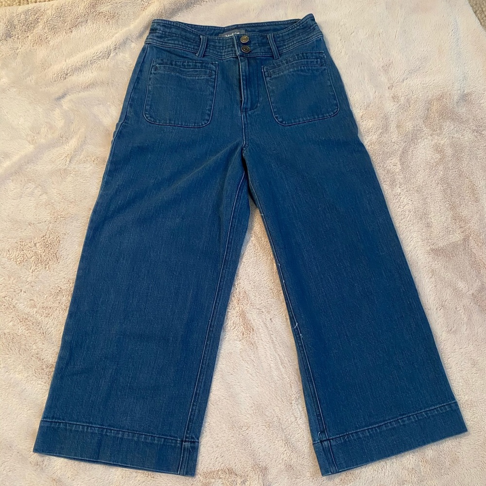 ModCloth wide leg, high rise denim. NWOT